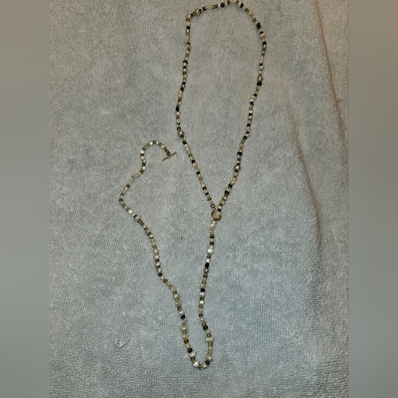 AUTHENTIC PEARLS AND SEMI PRECIOUS STONES W/ GOLD PLATED TOGGLE CLASP. 📸 - Picture 4 of 5